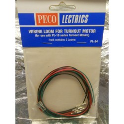 ** Peco PL-34 Wiring Harness for Peco Point Motors Numbers PL-10E and PL-10 and PL-10WE