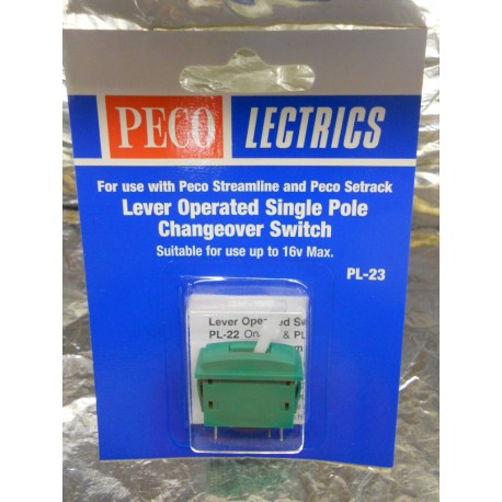 ** Peco PL-23 Single Pole Changeover Switch Green Colour