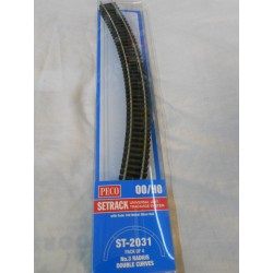 ** Peco ST-2031 3rd Radius Double Curves ST-231 x 4