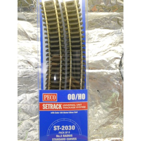 ** Peco ST-2030 3rd Radius Standard Curves ST-230 x 8