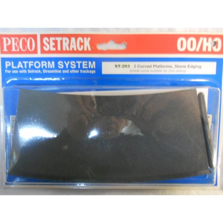 ** Peco ST-293  Setrack 2 x Curved Platform Stone edging