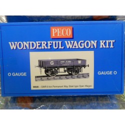 ** Peco W605 GWR 8 Ton Permanent Way Steel Type Open Wagon (O Gauge Kit)