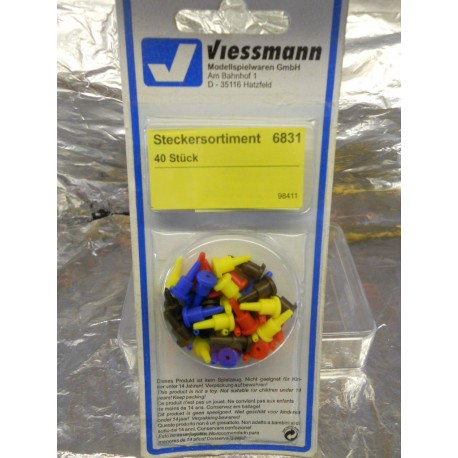 ** Viessmann 6831 Plugs (40) in 4 Colours