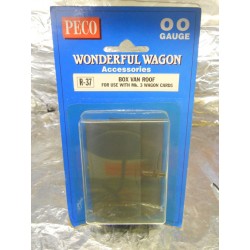 ** Peco R-37 Box Van Roof , For use with Mk3 Wagon Cards (2)