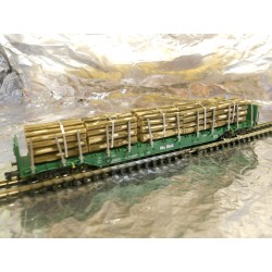 ** Fleischmann 825409 OnRail Rnoos Bogie Stake Wagon with Timber Load V