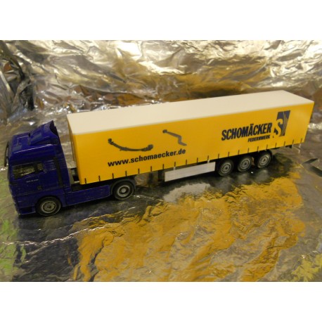 ** Herpa 280709 MAN TGA XLX Curtain Canvas Semitrailer "Schomaecker"
