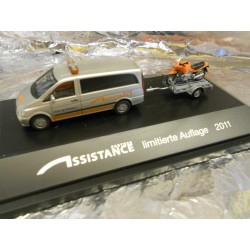 ** Herpa 905091  Mercedes-Benz Vito Bus with Trailer + Bike Load  "Assistance", PC.