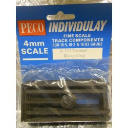 ** Peco IL-114 Turnout Sleepering 4mm Scale for 16.5, 18.2 and 18.83 Gauge