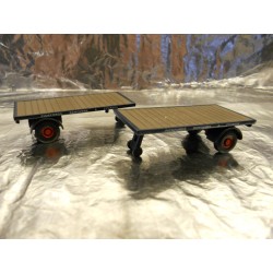 ** Oxford Diecast 76MH007T Pack of 2 Flat Trailers Pickfords 1:76 00 Scale