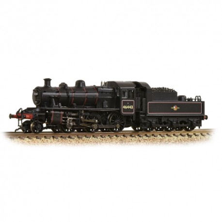 ** Graham Farish 372-628 Ivatt Class 2MT 2-6-0 46443 BR Lined Black Late Crest