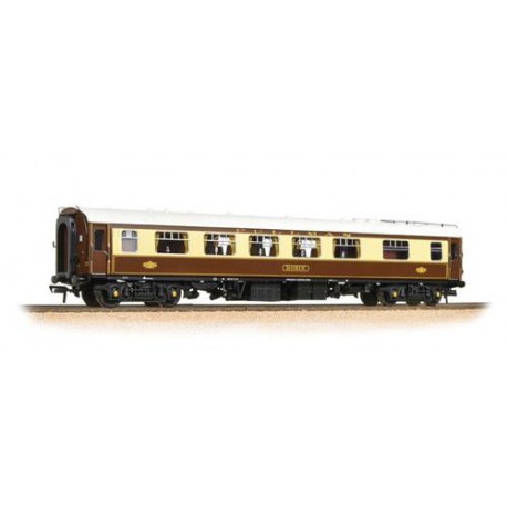 ** Bachmann 39-282 x 2 BR Mk1 FK Pullman First Kitchen Umber & Cream 'Robin' - White Roof (With Lighting)
