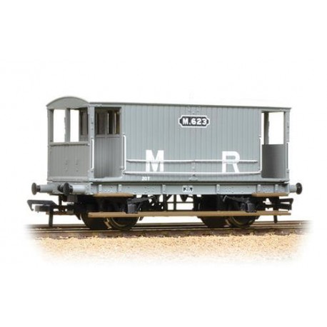 ** Bachmann 38-554 x 4 Midland 20T Brake Van Midland Railway Grey (no duckets)