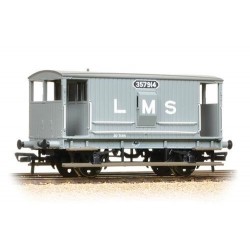 ** Bachmann 38-552A x 4 Midland 20T Brake Van LMS Grey (with Duckets)