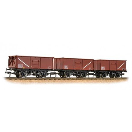 ** Bachmann 37-238 x 4 Triple Pack 16 Ton Steel Mineral Wagon BR Bauxite