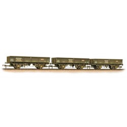 ** Bachmann 38-105 x 2 Triple Pk 34 Tonne PNA Ballast/Spoil Wagons Railtrack 5 Rib Weathered