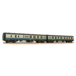 ** Bachmann 39-003 x 2 Mk1 Coach Pack (1xSK & 1xBSK) BR Blue & Grey with Network SouthEast Flashes Weathered
