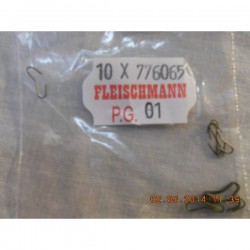 ** Fleischmann 776065 Spare Part Double Slip Electrical Clips Pack of 10 1:87 H0 Scale