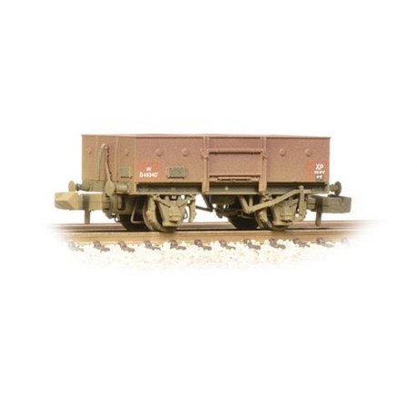 ** Graham Farish 377-955 x 2 13 Ton High Sided Steel Wagon (Chain Pockets) BR Bauxite (Early) Weathered