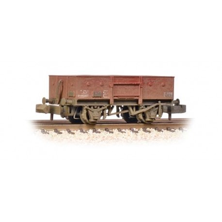 ** Graham Farish 377-956 x 2 13 Ton High Sided Steel Wagon (Chain Pockets) BR Bauxite (Late) Weathered