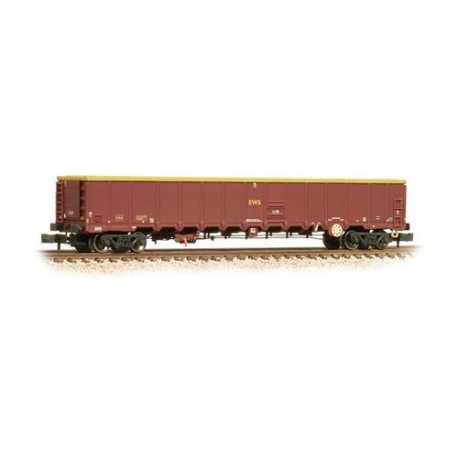 ** Graham Farish 377-650A x 2 MBA Megabox High-Sided Bogie Box Wagon EWS (with Buffers) Weathered