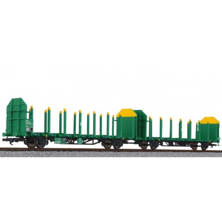 ** Liliput  L235244 x 1Timber Carrier Wagon, VTG, grun-gelb