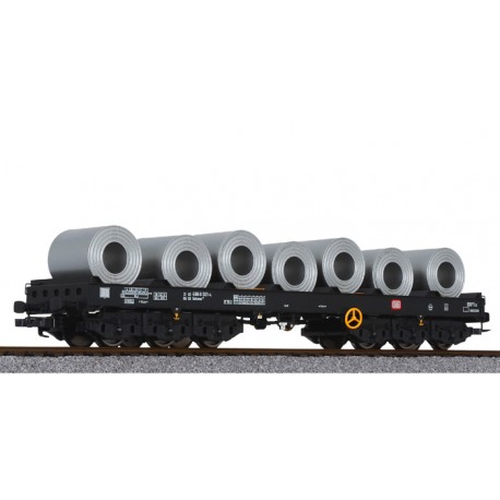 ** Liliput L235769 x 1 Steel Transport Wagon with Steel Coil Load DB Ep.IV/V