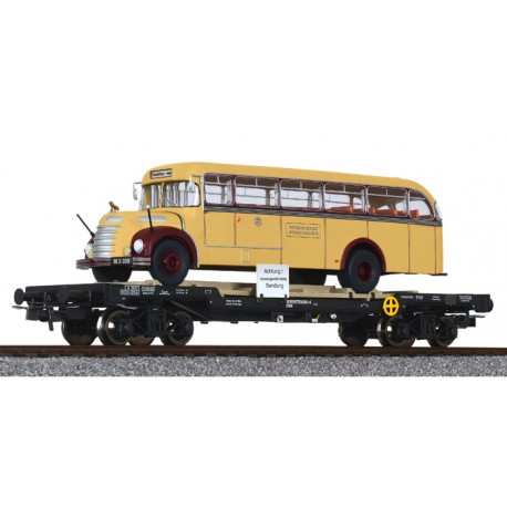** Liliput 235784 x 1 Flat Wagon with "Bahnbus" Graef+Stift, oBB, Ep.IV