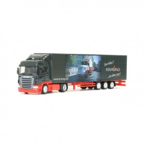 ** Herpa 283861 Scania Jumbo Curtain Canvas Semitrailer "Kravag"