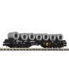 ** Liliput L265769 x 1 Steel Transport Wagon with Steel Coil Load DB Ep.IV/V