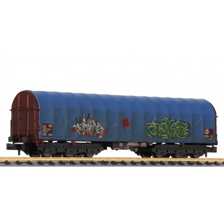 ** Liliput L265779 X 1 Steel Transport Wagon 'Graffiti' Tarpaulin Hood DB Ep. V/VI