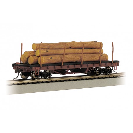 ** Bachmann 18332 x 1 ACF 40' Log Car with Logs 1906-1935 Version