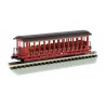** Bachmann 19397 x 1 Jackson Sharp Open-Sided Excursion Car Burgundy & Black