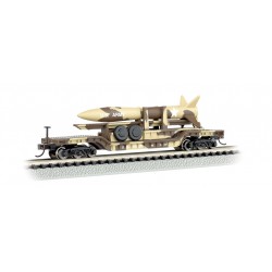 ** Bachmann 71397 x 1 52’ Centre Depressed Flat Car Desert Military with Missile