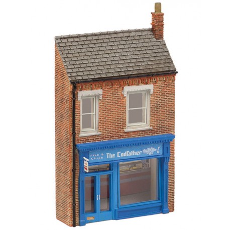 ** Graham Farish 42-266  x 1 Scenecraft Low Relief Fish & Chip Shop (Pre-Built)