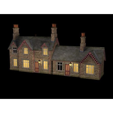 ** Bachmann 44-0082  x 1 Scenecraft Hampton Station Building w/Lights (Pre-Built)