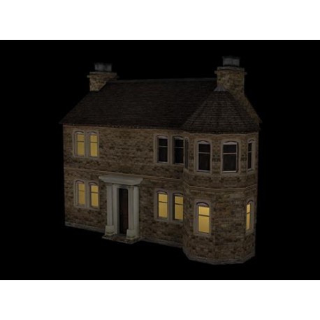** Bachmann 44-0084  x 1 Scenecraft Hampton Lodge w/Lights (Pre-Built)