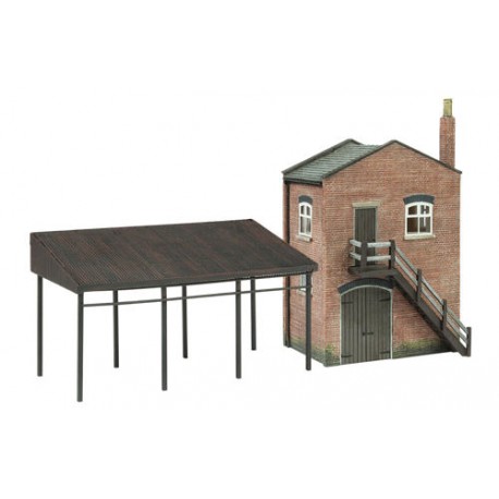 ** Bachmann 44-0088 x 1 Scenecraft Industrial Stores and Canopy (Pre-Built)
