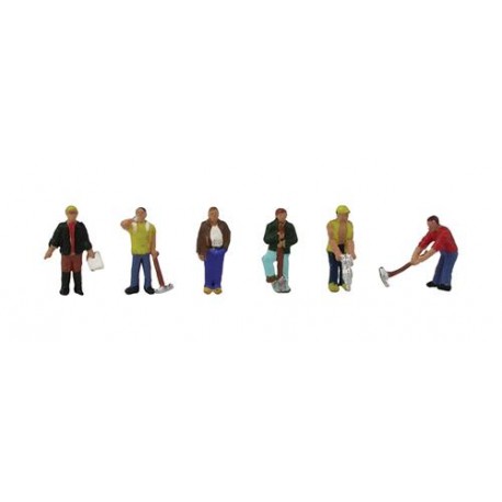 ** Graham Farish 379-302  x 1 Construction Workers (6) Figure Set