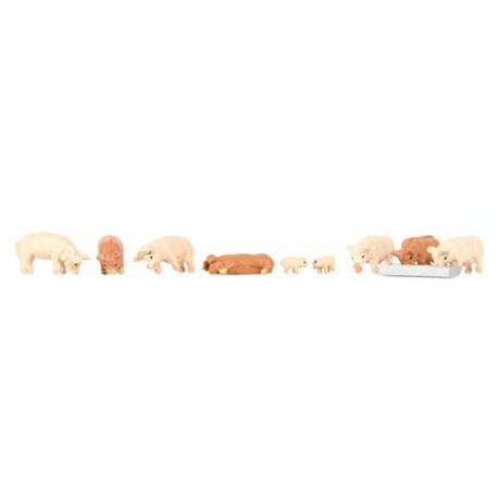 ** Graham Farish 379-342  x 1 Pigs (9) Figure Set