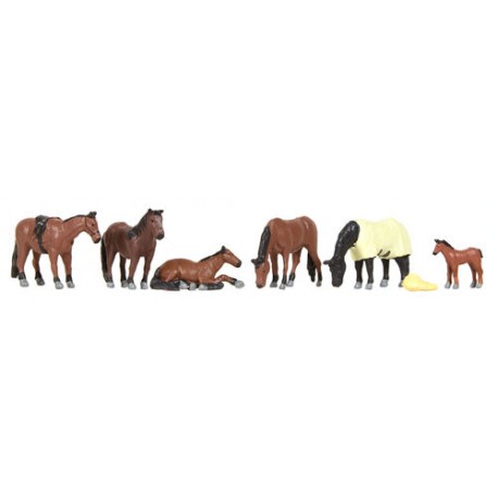 ** Bachmann 36-080  x 1 Horses (7) Figure Set
