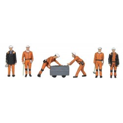 ** Bachmann 36-400  x 1 Coal Miners 1960/70s (6) Figure Set