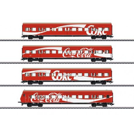 ** Marklin 43890 DBAG S Bahn Coca Cola Bi-Level Coach Set (4) V