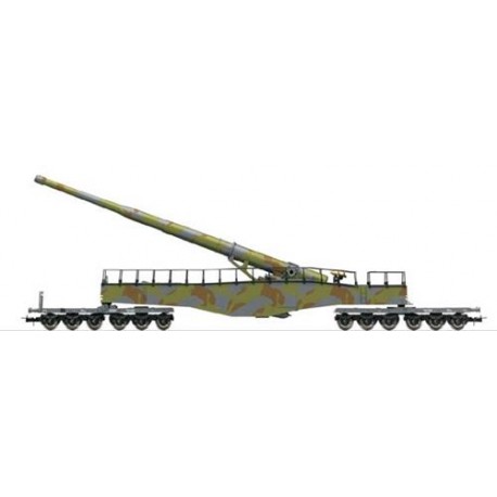** Rivarossi HR6451 DRB K5 Railway Gun Green/Brown Camouflage II