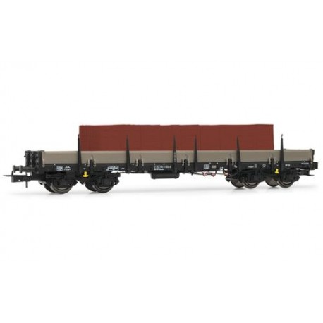** Rivarossi HR6406 DB Remms665 Bogie Stake Wagon w/Red Brick Load IV