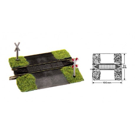 ** Fleischmann 6197 Profi Track Ungated Level Crossing