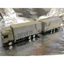 ** Herpa 282932 Mercedes Benz Actros L Jumbo Curtain Canvas Trailer "Fuhrparkprofis"