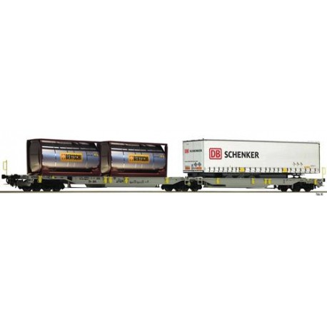 ** Fleischmann 825004 AAE T2000 Articulated Double Pocket Wagon VI