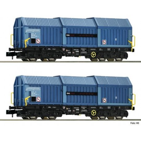 ** Fleischmann 837926 Raillogix Telescopic Hood Wagon Set (2) VI