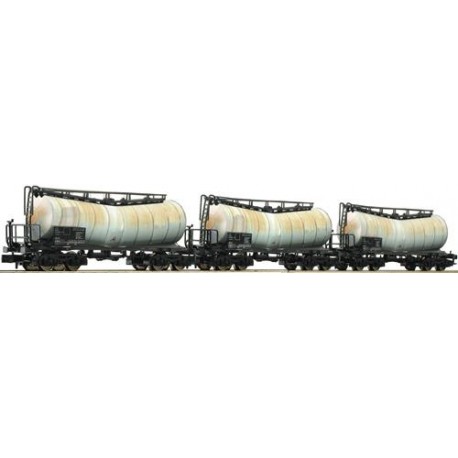 ** Fleischmann 846006 DBAG Zacens Bogie Tank Wagon Set Weathered (3) V