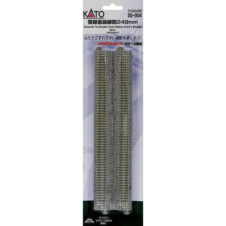 ** Kato 20-004 Unitrack (WS248PC) CS Dual Straight Track 248mm 2pcs